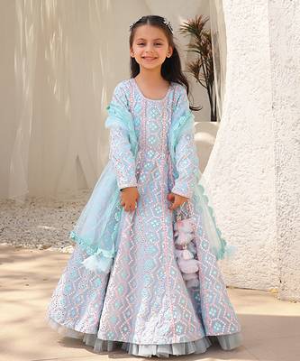 Mirror embroidered anarkali 1