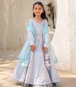 Mirror embroidered anarkali