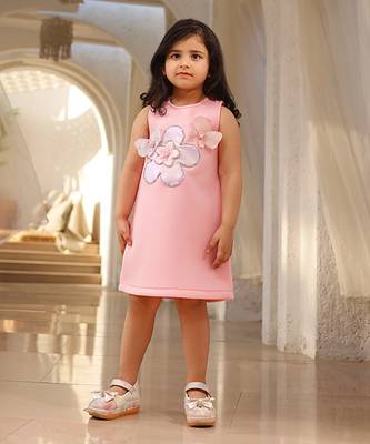 Baby pink neoprene dress 1