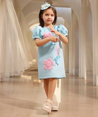 Blue neoprene dress 1