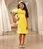 Yellow neoprene dress