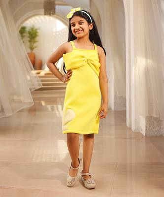 Yellow neoprene dress 2