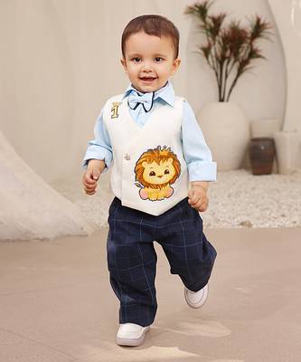 White waist coat with pant and shirt 1