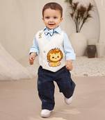 White waist coat with pant and shirt