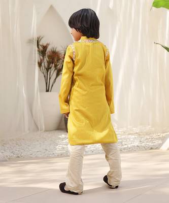 Mustard yellow kurta set 2