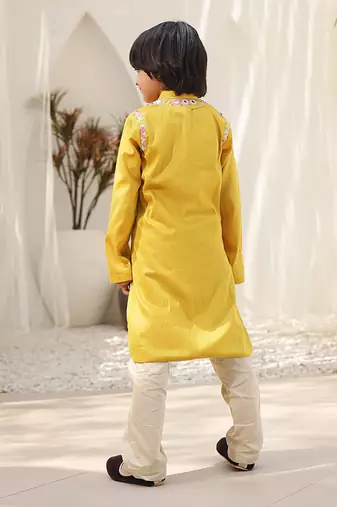 Mustard yellow kurta set