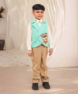 Green waist coat with shirt and pant 1