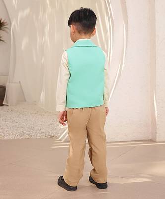Green waist coat with shirt and pant 2