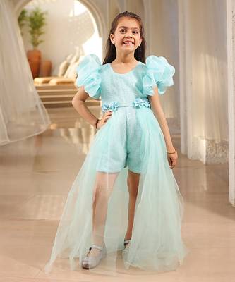 Blue sequence romper with trail 1
