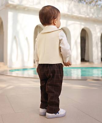 Beige waist coat set 4