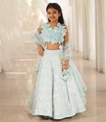Mirror embroidered lehenga choli set