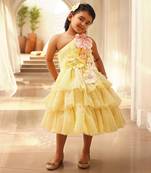 Yellow sequence frock