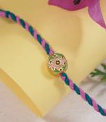 Floral rakhi with roli chawal & rakshabandhan card for men/bro/brother 