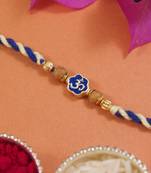Om rakhi with roli chawal & rakshabandhan card for men/bro/brother 