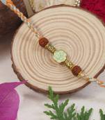 Om rakhi with roli chawal & rakshabandhan card for men/bro/brother 