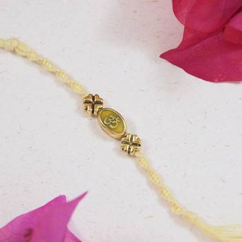 Om rakhi with roli chawal & rakshabandhan card for men/bro/brother  1