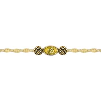 Om rakhi with roli chawal & rakshabandhan card for men/bro/brother  2
