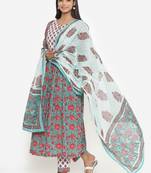 Flared floral kurta set