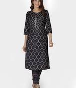 Capsule printed blue suit set