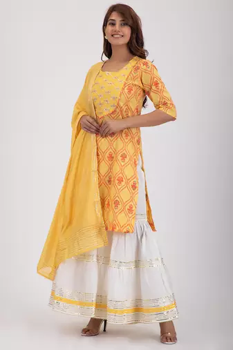 Gota patti printed sharara set