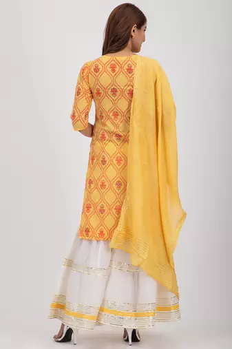 Gota patti printed sharara set