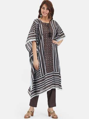 Muslin printed kaftan set 2