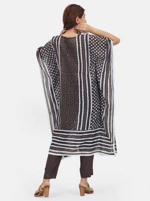 Muslin printed kaftan set 3