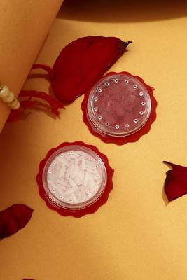 Gold Plated Kundan Thread Rakhi with Kumkum & Chawal 3