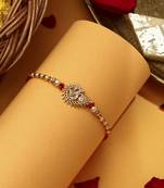 Om rakhi with american stone studs