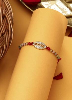 Veera rakhi with american stone studded 1