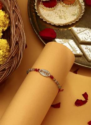 Veera rakhi with american stone studded 2