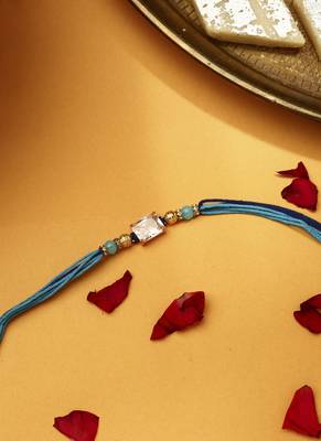 Basic American Diamond Stone Studded Thread Rakhi 3
