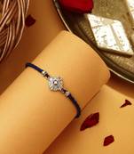 American Diamond Stone Studded Thread Rakhi