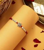 American Diamond Stone Studded Thread Rakhi