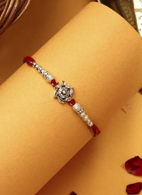 American Diamond Stone Studded Thread Rakhi 2