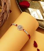 American Diamond Stone Studded Thread Rakhi