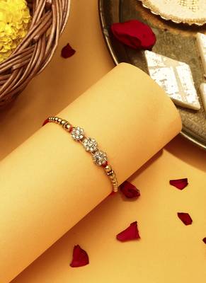 Stone Studded Thread Rakhi 1