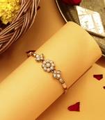 Stone Studded Thread Rakhi