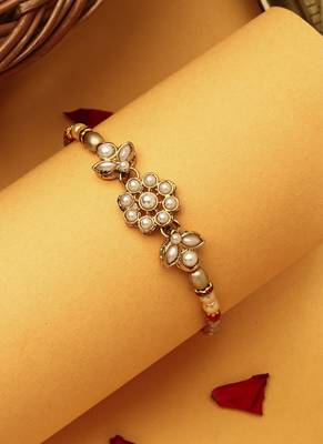 Stone Studded Thread Rakhi 2