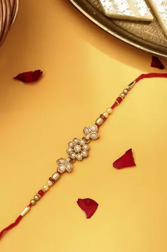 Stone Studded Thread Rakhi