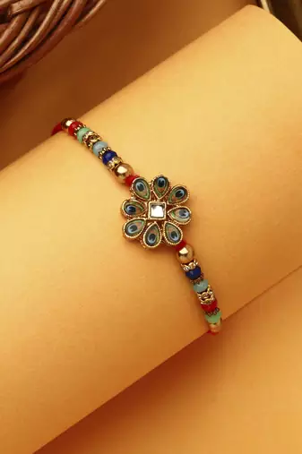 Peacock Thread Rakhi