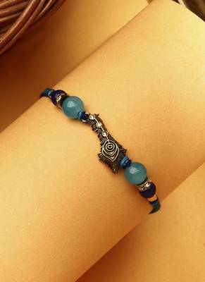 Peacock feather rakhi 1