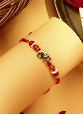 Om & ganesh motif rakhi 1