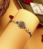 Peacock rakhi with kundan stones