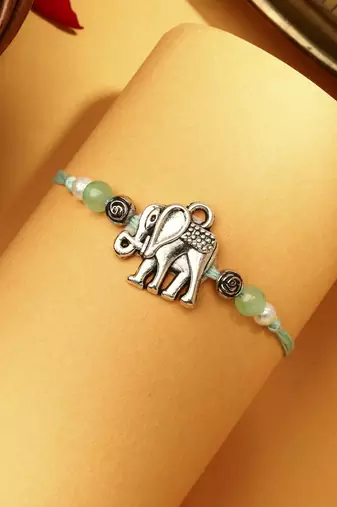 Elephant motif kid rakhi