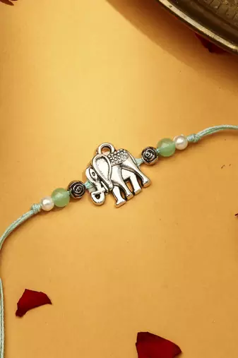 Elephant motif kid rakhi