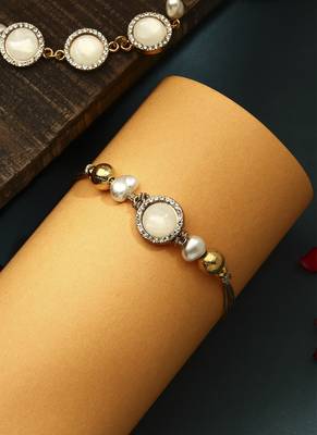 Grey stone studded bhaiya bhabhi rakhi set 3