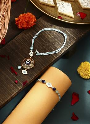 Evil eye bhaiya bhabhi rakhi set 1