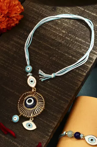 Evil eye bhaiya bhabhi rakhi set