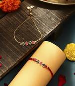 Red meenakari rakhi